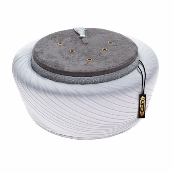 Şecaat Beyaz Gri Sarık